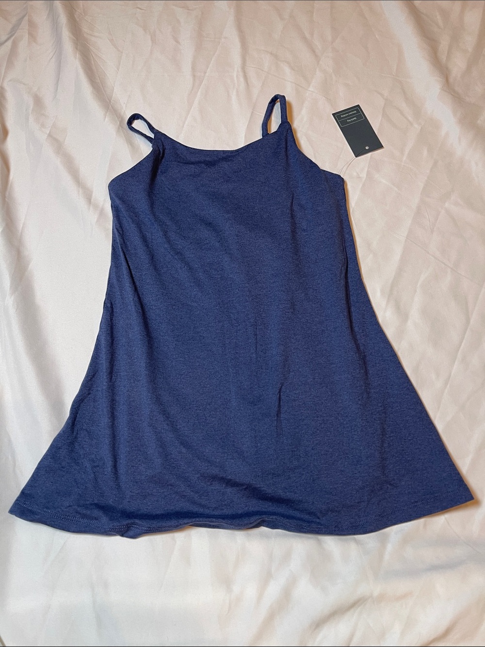 Girls' Casual Navy Spaghetti Strap Swing Dress